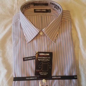 Tailored Fit Spread Collar 16 1/2 × 32 Non Iron